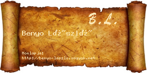Benyo László névjegykártya