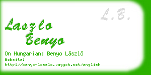 laszlo benyo business card